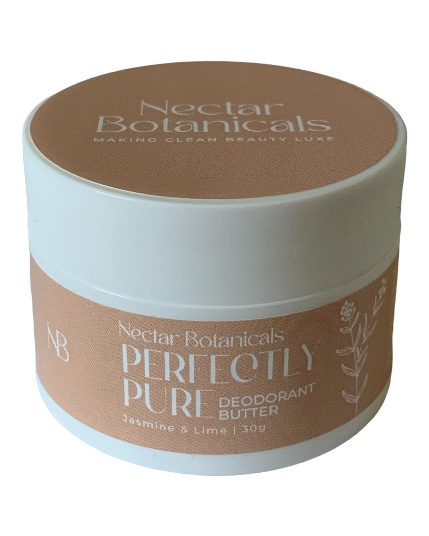 Perfectly Pure Deodorant Butter | Jasmine & Lime - Bicarb Soda Free Natural Deodorant