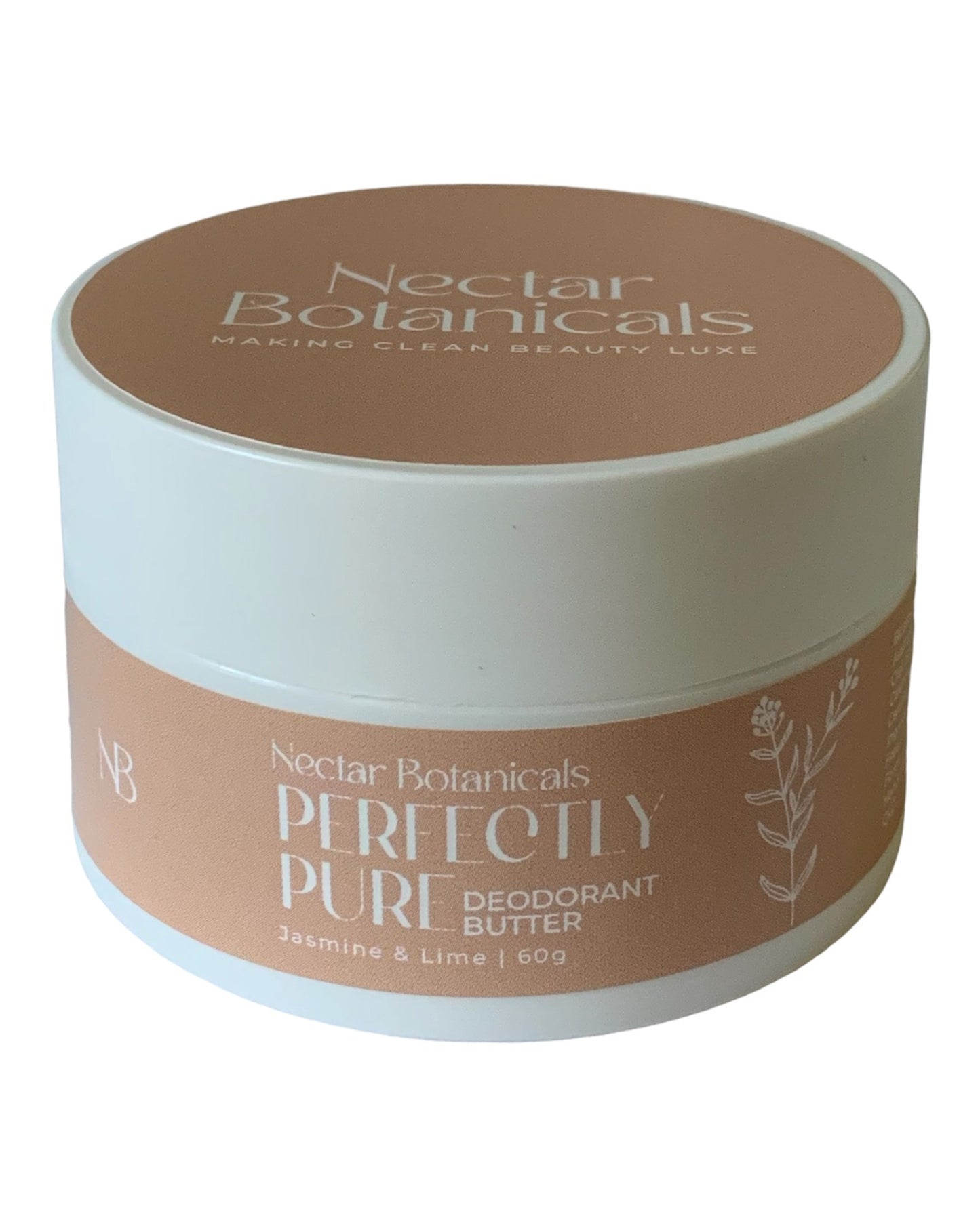 Perfectly Pure Deodorant Butter | Jasmine & Lime - Bicarb Soda Free Natural Deodorant