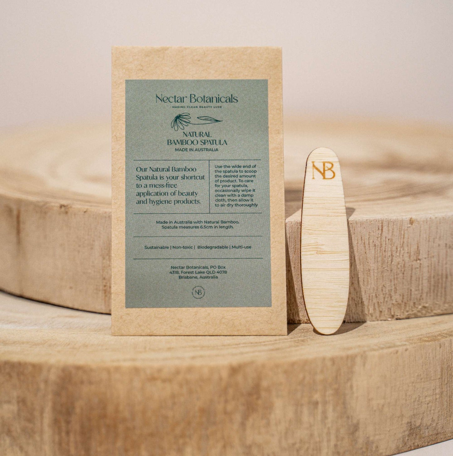 Natural Bamboo Spatula - Made in Australia