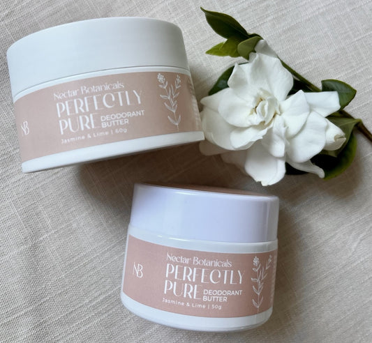 Perfectly Pure Deodorant Butter | Jasmine & Lime - Bicarb Soda Free Natural Deodorant